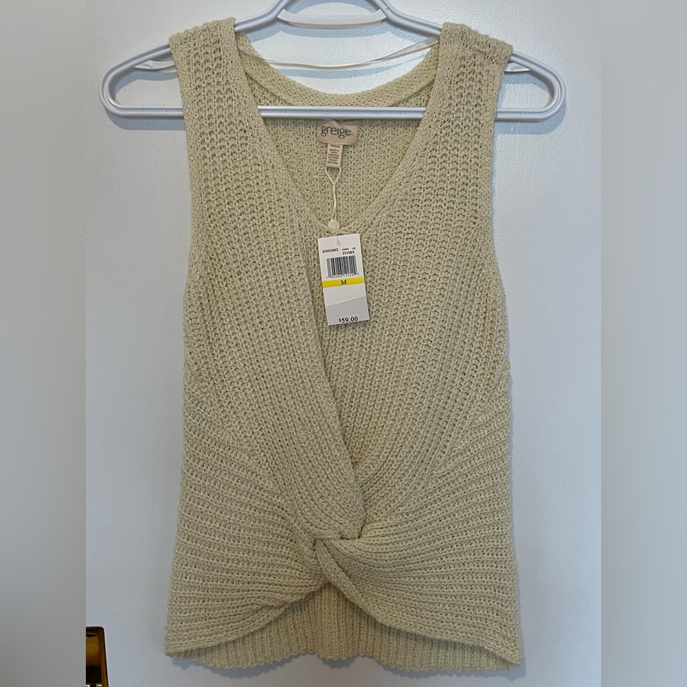 greige Vest with a twist